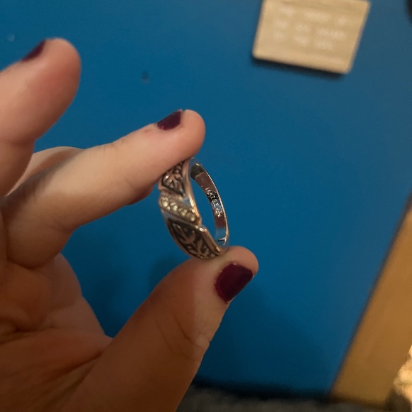 Men’s Diamond and White 14k Gold Wedding Ring - Picture 2 of 2